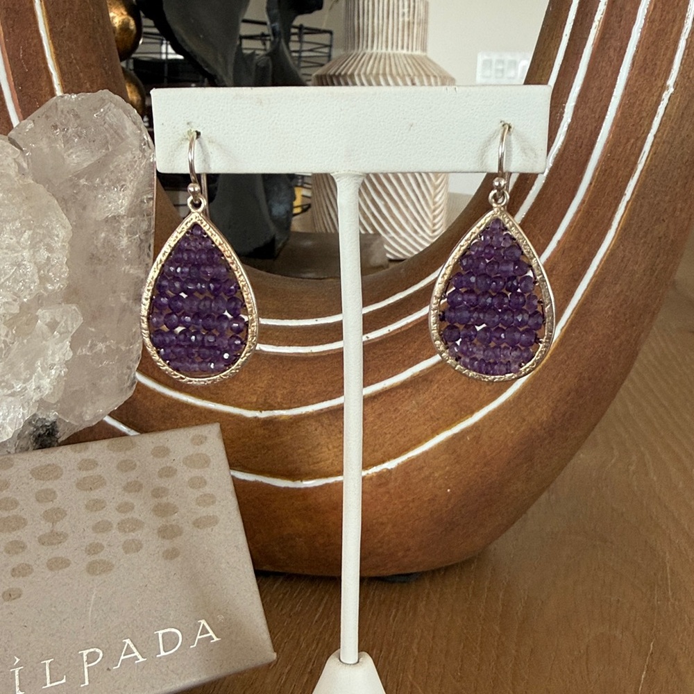 Silpada Cobblestone Amethyst Earrings